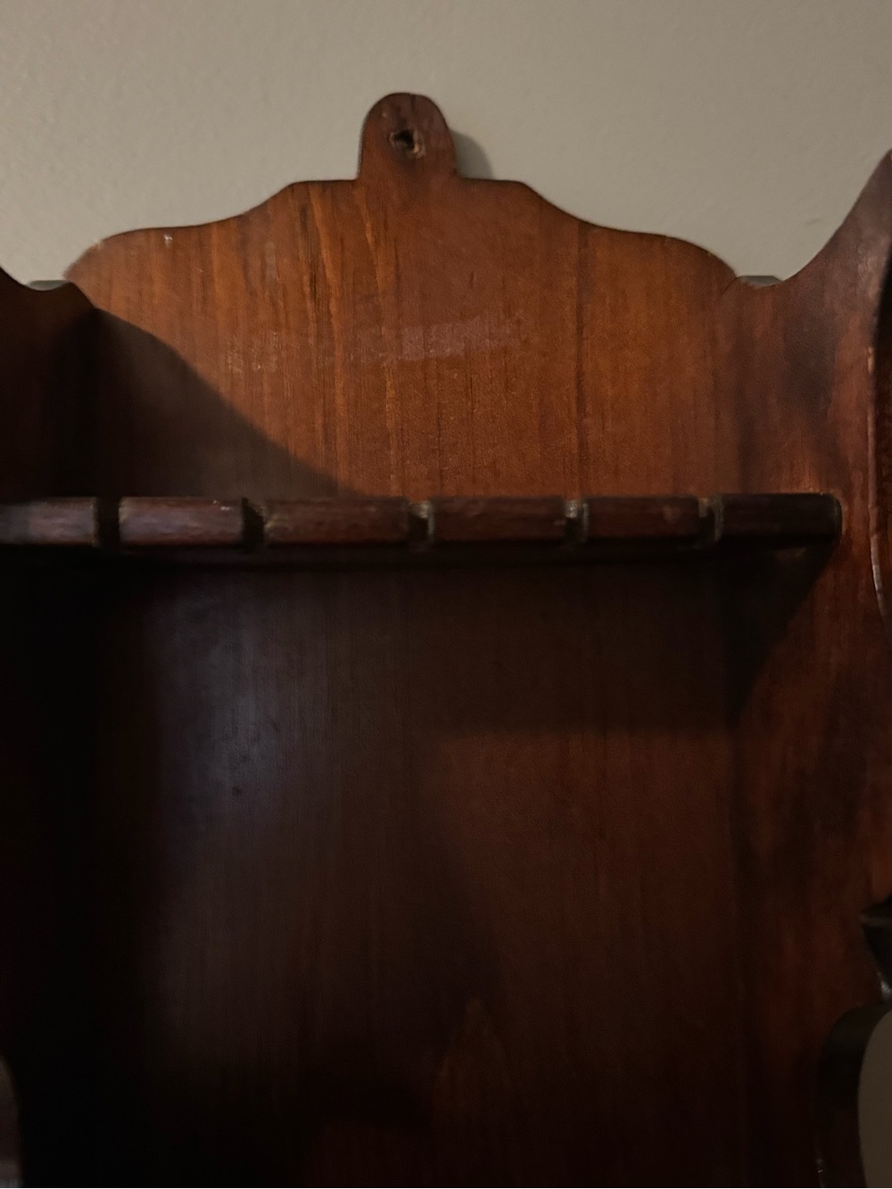 Vintage Wooden Spoon Rack Display Rack - Dark Brown - Picture 2 of 10